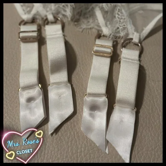 NWT Belinda Ivory Honey Birdette Medium Suspender Garter belt